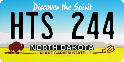 ND license plate HTS244