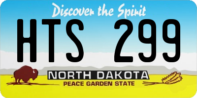 ND license plate HTS299