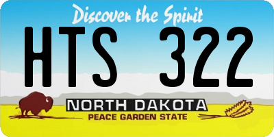 ND license plate HTS322