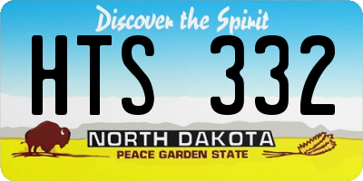 ND license plate HTS332