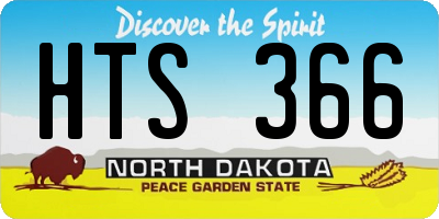 ND license plate HTS366