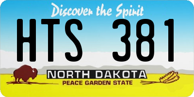 ND license plate HTS381