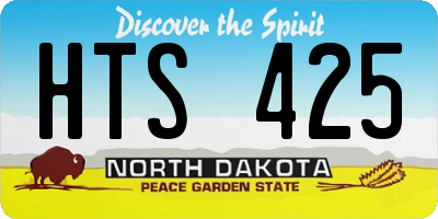 ND license plate HTS425