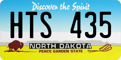 ND license plate HTS435