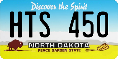 ND license plate HTS450