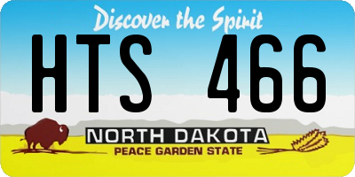 ND license plate HTS466