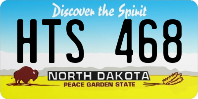 ND license plate HTS468
