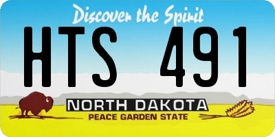ND license plate HTS491