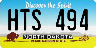ND license plate HTS494