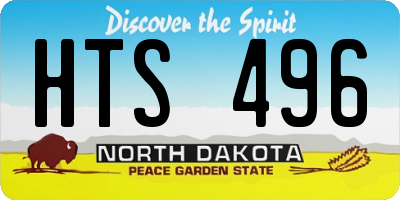 ND license plate HTS496