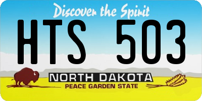 ND license plate HTS503