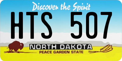 ND license plate HTS507