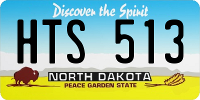 ND license plate HTS513