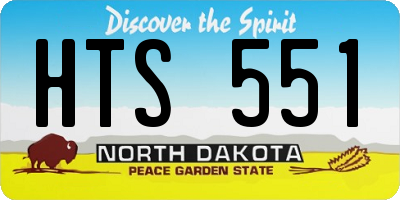 ND license plate HTS551