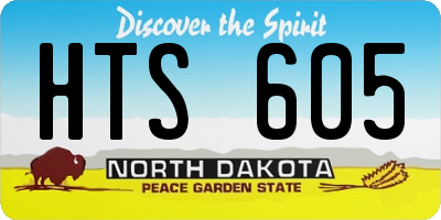 ND license plate HTS605