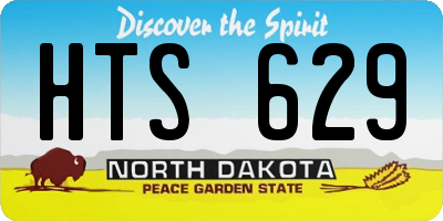 ND license plate HTS629