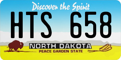 ND license plate HTS658