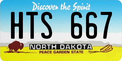 ND license plate HTS667