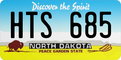 ND license plate HTS685