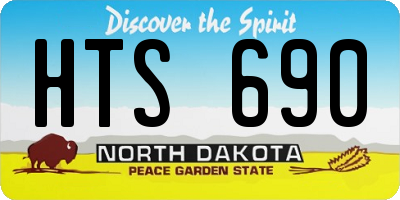 ND license plate HTS690