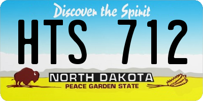 ND license plate HTS712