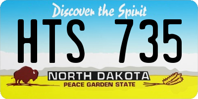 ND license plate HTS735