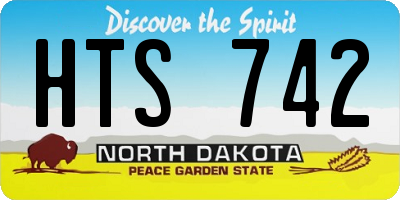 ND license plate HTS742