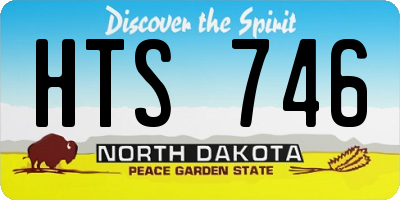 ND license plate HTS746