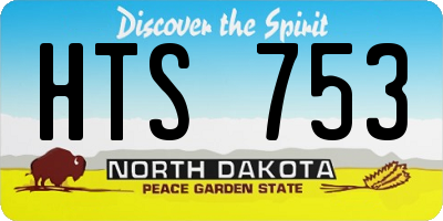 ND license plate HTS753
