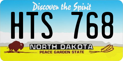 ND license plate HTS768