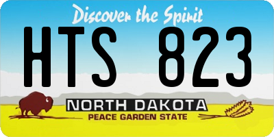 ND license plate HTS823