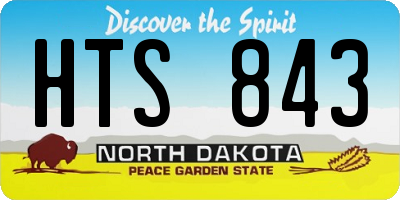 ND license plate HTS843