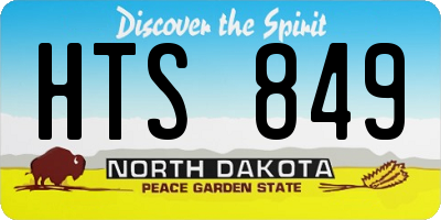 ND license plate HTS849