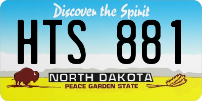 ND license plate HTS881