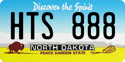 ND license plate HTS888