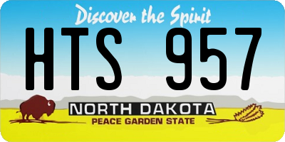 ND license plate HTS957