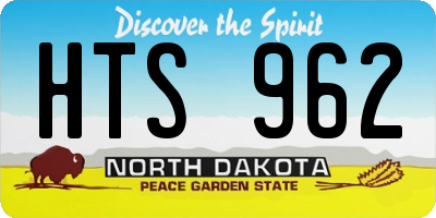 ND license plate HTS962
