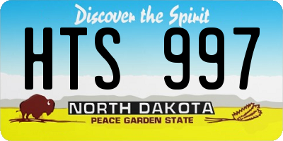 ND license plate HTS997