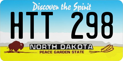 ND license plate HTT298