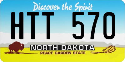 ND license plate HTT570