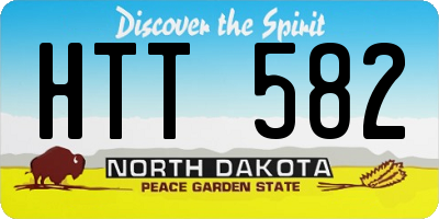 ND license plate HTT582