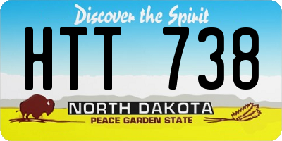 ND license plate HTT738