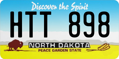 ND license plate HTT898