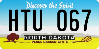 ND license plate HTU067
