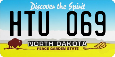 ND license plate HTU069