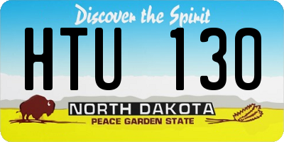 ND license plate HTU130