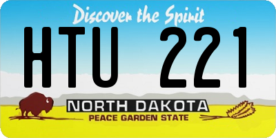 ND license plate HTU221
