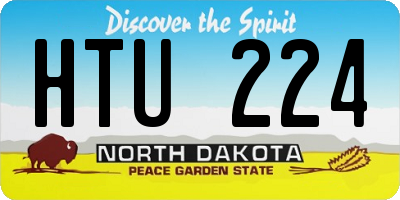 ND license plate HTU224