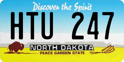ND license plate HTU247