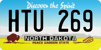 ND license plate HTU269